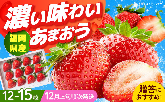 【順次発送】 福岡産 あまおう ギフト箱（12-15粒）《築上町》【南国フルーツ株式会社】 果物 苺 いちご [ABET003]
