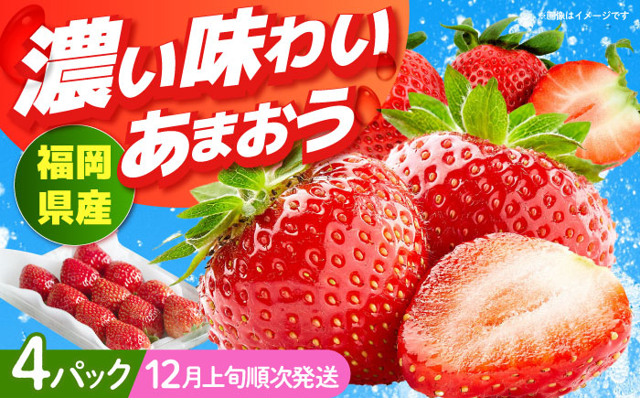 【順次発送】 福岡産【冬】 あまおう 4パック 《築上町》【南国フルーツ株式会社】果物 苺 いちご [ABET013]