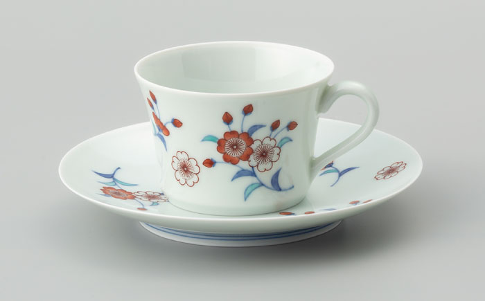 【有田焼】重要無形文化財 桜絵 碗皿  / 佐賀県 / 今右衛門焼佐賀店有銘堂 [41AAAY009]