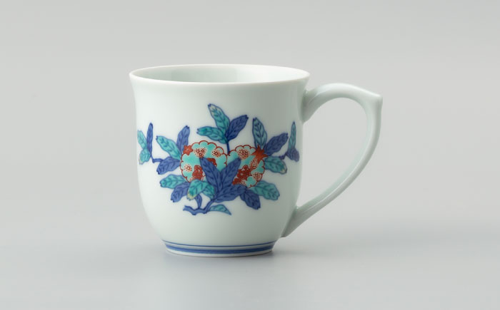 【有田焼】重要無形文化財 マグカップ  柘榴絵  / 佐賀県 / 今右衛門焼佐賀店有銘堂 [41AAAY014]