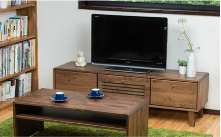 【開梱・設置付】【色が選べる】kumukumu150テレビボード（クリア色/WN色） / 家具 / 佐賀県 / 株式会社門田木工 [41AAAZ005]