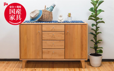 【開梱・設置付】【色が選べる】kumukumu120リビングボード（クリア色/WN色） / 家具 / 佐賀県 / 株式会社門田木工 [41AAAZ008]