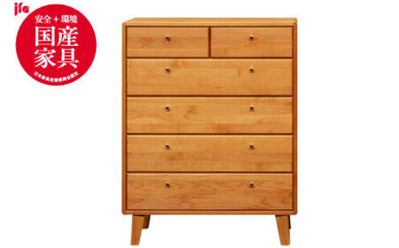 【開梱・設置付】【色が選べる】kumukumu85-5段チェスト（クリア色/WN色） / 家具 / 佐賀県 / 株式会社門田木工 [41AAAZ010]