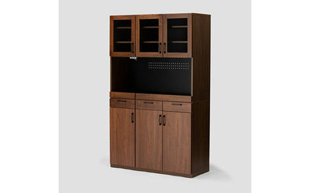 【開梱・設置付】Merissa（メリッサ）120キッチンキャビネット ウォールナット/ 家具 / 佐賀県 / レグナテック株式会社 [41AACK023]