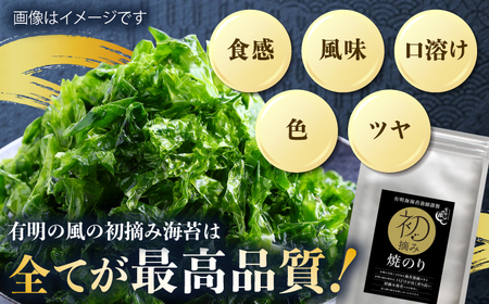 【ロマ佐賀】【全3回定期便】初摘み海苔 焼のりセットB  計18袋（6袋×3回） / 佐賀県 / 有明の風 [41AACO004]