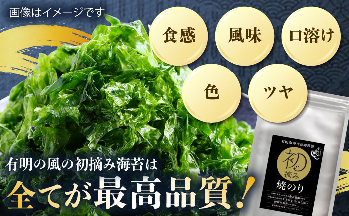 【ロマ佐賀】初摘み海苔 焼のり贅沢10袋セットF / 佐賀県 / 有明の風 [41AACO010]