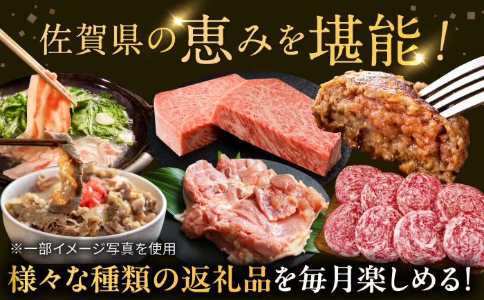 【全6回定期便】佐賀県の畜産農家を応援！佐賀県肉づくし定期便 / 佐賀牛 鶏肉 豚肉 切り落とし ステーキ ハンバーグ / 佐賀県ふるさと納税 [41AAZZ019]