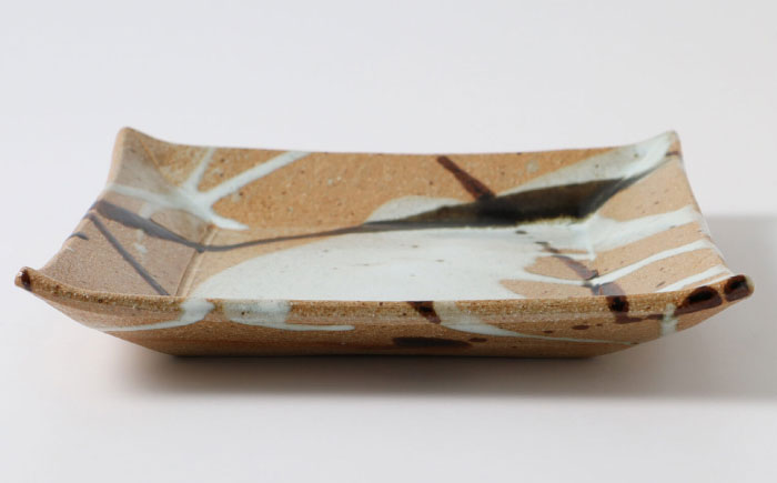 【唐津焼】朝鮮唐津正方形陶板 / お皿 / 佐賀県 / 大杉皿屋窯 [41ABAC002]