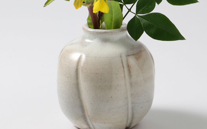 【唐津焼】粉引花入 / 花瓶 / 佐賀県 / 大杉皿屋窯 [41ABAC007]