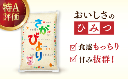 【全6回定期便】令和7年産 さがびより 白米 計60kg（5kg×2袋×6回） / 精米 / 佐賀県 / 株式会社森光商店 [41ACBW033]