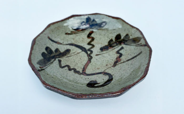 【唐津焼】絵唐津松文12角皿 / 佐賀県 / 太兵衛窯 [41ADBR042]