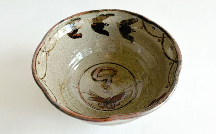 【唐津焼】絵唐津松竹梅文飯碗 / 佐賀県 / 太兵衛窯 [41ADBR043]