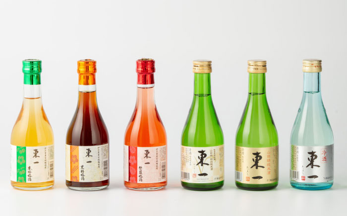 東一 飲み比べセットA（梅酒・日本酒）300ml×6本 / 佐賀県 / 有限会社嬉野酒店 [41AIAA009]