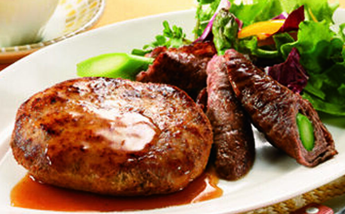 佐賀牛赤身肉スライスと丸福特製ハンバーグ食べ比べセット / 牛肉 / 佐賀県 / マルフクフーズ [41AOCS072]