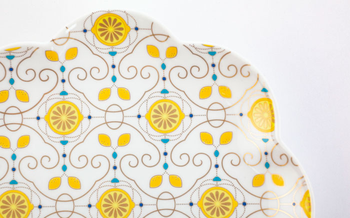 【有田焼】【其泉・ギフト箱】くだものシリーズ れもん 銘々皿 2点 / 小皿 / 佐賀県 / 株式会社賞美堂本店 [41APAQ012]