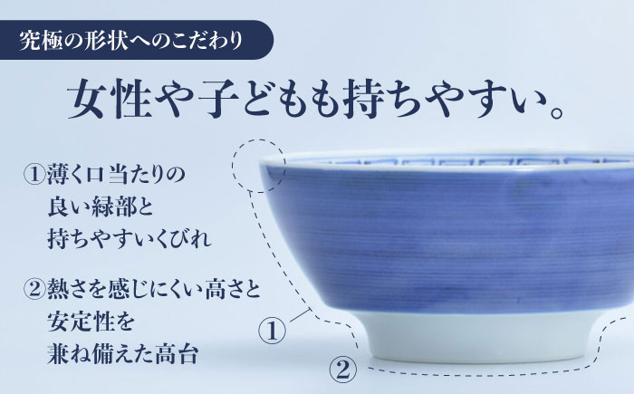 【ロマ佐賀】【有田焼】究極のラーメン鉢レンゲセット 呉須巻龍文 / 食器 / 佐賀県 / 株式会社まるぶん [41APCD020]