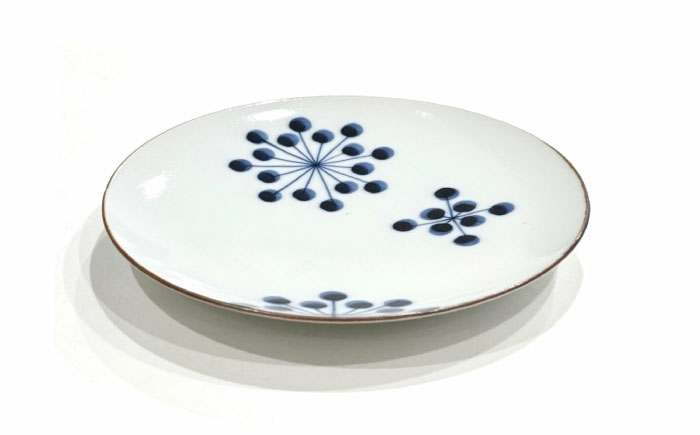 はなてん模様15cmプレート2点 副久製陶所 24to3 / 吉田焼 / 佐賀県 / 株式会社西富陶磁器 [41APCJ017]