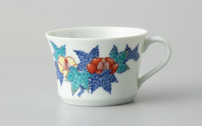 【有田焼】重要無形文化財 葵絵 碗皿  / 佐賀県 / 今右衛門焼佐賀店有銘堂 [41AAAY011]