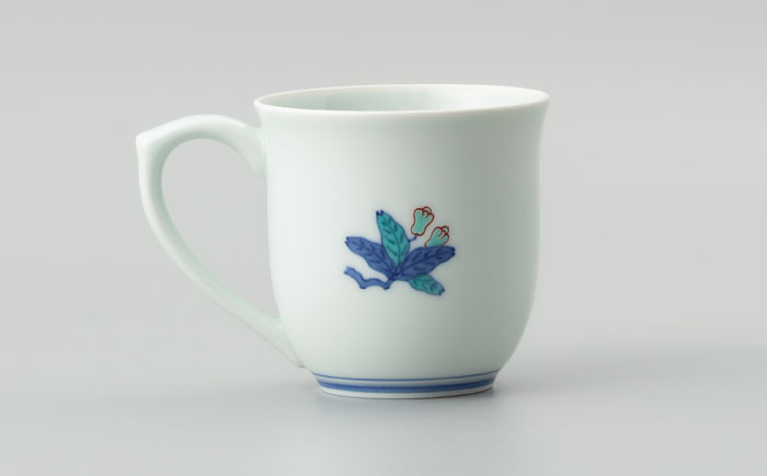 【有田焼】重要無形文化財 マグカップ  柘榴絵  / 佐賀県 / 今右衛門焼佐賀店有銘堂 [41AAAY014]