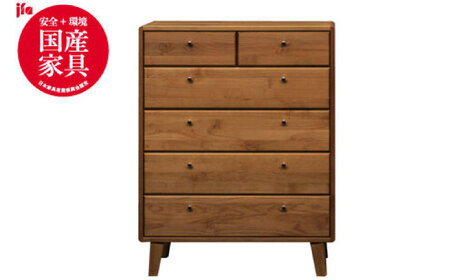 【開梱・設置付】【色が選べる】kumukumu85-5段チェスト（クリア色/WN色） / 家具 / 佐賀県 / 株式会社門田木工 [41AAAZ010]