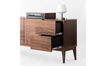 【開梱・設置付】【色が選べる】Calle（カージェ）90サイドボード ブラックチェリー / ウォールナット /  佐賀県 / レグナテック株式会社 [41AACK019]