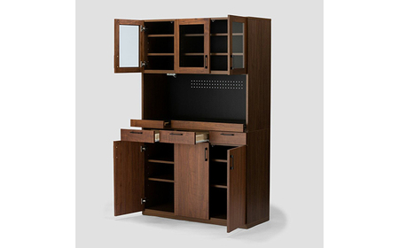 【開梱・設置付】Merissa（メリッサ）120キッチンキャビネット ウォールナット/ 家具 / 佐賀県 / レグナテック株式会社 [41AACK023]