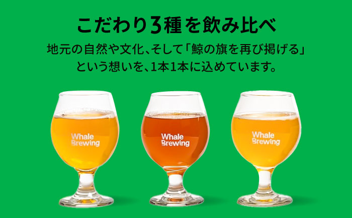 クラフトビールレギュラー3種類6本セット / ペールエール / 佐賀県 / WhaleBrewing呼子クラフトビール醸造所 [41ABAF001]