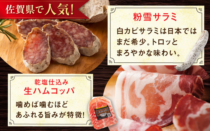 【ロマ佐賀】ハムとサラミのおつまみ4種セット / 加工肉 / 佐賀県 / 有限会社ふるさと倶楽部 [41ABCM004]