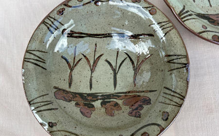 【唐津焼】絵唐津水辺文向付 5客組 / 佐賀県 / 太兵衛窯 [41ADBR015]