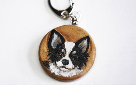 【オーダーメイド】 径3.5cm ペットのキーホルダー / 受注生産 体験 / 佐賀県 / 杉彫 [41AGCT001]