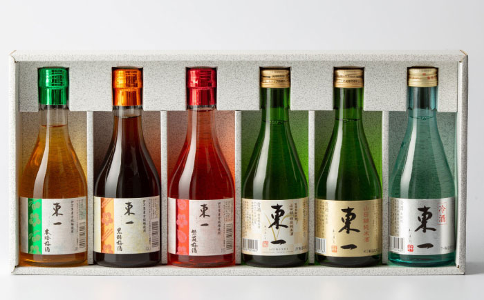 東一 飲み比べセットA（梅酒・日本酒）300ml×6本 / 佐賀県 / 有限会社嬉野酒店 [41AIAA009]