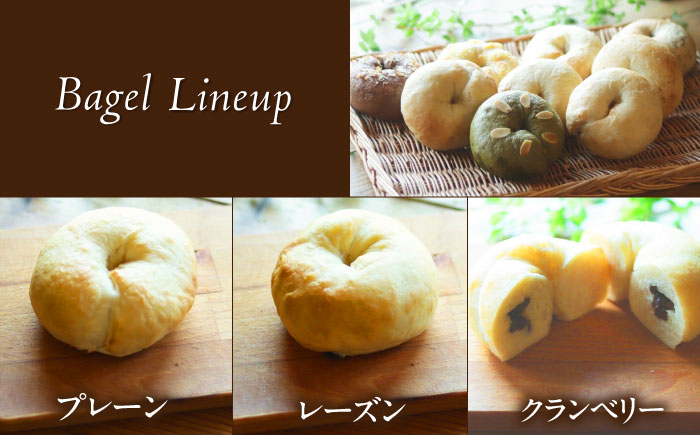自家製天然酵母のベーグルセット 計約1kg / 佐賀県 / パンと器のコネル [41AJAB003]
