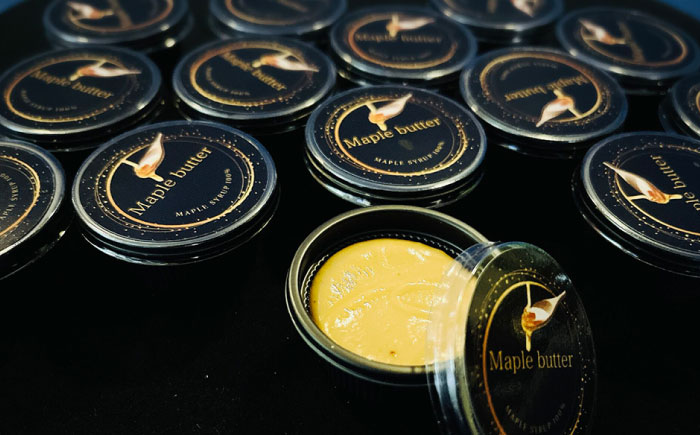 【砂糖・乳製品不使用のグルテンフリースプレッド】Maple butter（メープルバター） 個包装10g×32個 / 佐賀県 / どんどん良くなる [41ANAA015]