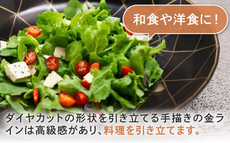 【有田焼】黒マットダイヤ浅鉢2点セット / 食器 / 佐賀県 / 株式会社深海三龍堂 [41APAD004]