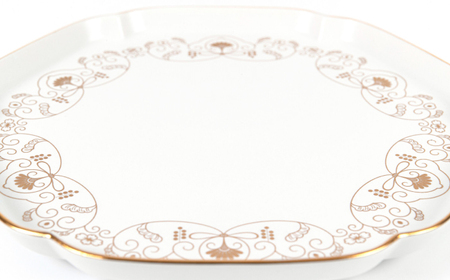 【有田焼】【其泉】ゆいからくさ 19cm プレート 金 2点 / 食器 / 佐賀県 / 株式会社賞美堂本店 [41APAQ022]