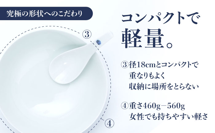 【ロマ佐賀】【有田焼】究極のラーメン鉢レンゲセット 青芽吹き/ 食器 / 佐賀県 / 株式会社まるぶん [41APCD018]