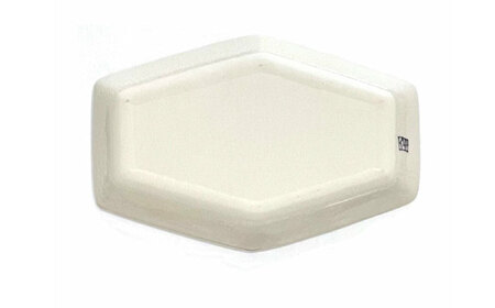 【有田焼】チェック六角長皿2点セット 喜鶴製陶所 24to3 / 食器 / 佐賀県 / 株式会社西富陶磁器 [41APCJ005]