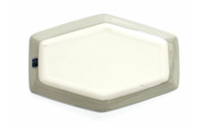 【有田焼】チェックブルー六角長皿2点セット 喜鶴製陶所 24to3 / 食器 / 佐賀県 / 株式会社西富陶磁器 [41APCJ009]