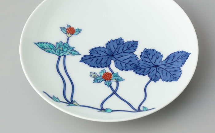 【有田焼】重要無形文化財 苺絵 碗皿  / 佐賀県 / 今右衛門焼佐賀店有銘堂 [41AAAY008]