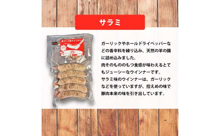 生トン【サラミ味】豚生ウインナー 計10本（各40g×5本×2P）/ ソーセージ ウインナー BBQ / 佐賀県 / 山代ガス株式会社 旬菜舎さと山 [41AABM050]