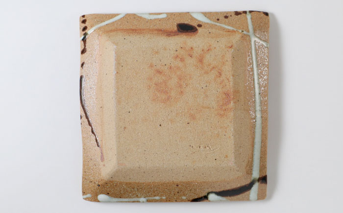 【唐津焼】朝鮮唐津正方形陶板 / お皿 / 佐賀県 / 大杉皿屋窯 [41ABAC002]