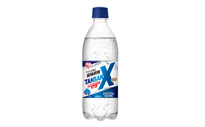 アイリス史上最強炭酸！TANSAN X 炭酸水 450ml×24本 / 大容量 / 佐賀県 / アイリスオーヤマ株式会社 [41ACAA103]