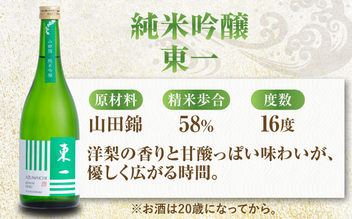 嬉野市3蔵 純米吟醸酒 飲み比べセット（東長・東一・虎之児）720ml×3本 / 日本酒 / 佐賀県 / 有限会社嬉野酒店 [41AIAA012]