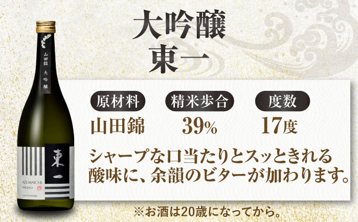 嬉野市3蔵 大吟醸 飲み比べセット（東長・東一・虎之児）720ml×3本 / 日本酒 / 佐賀県 / 有限会社嬉野酒店 [41AIAA013]