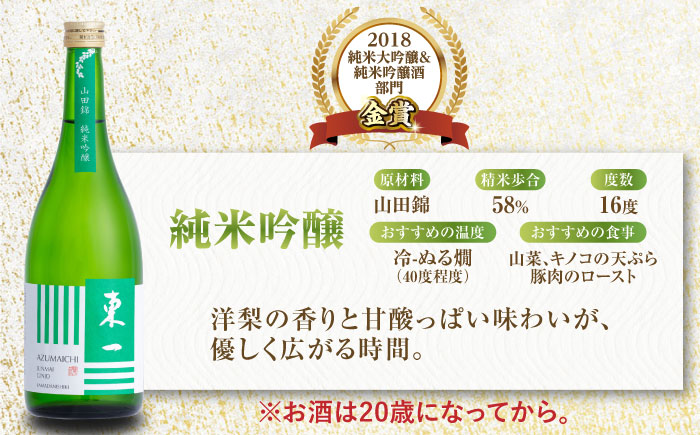 東一 純米大吟醸・純米吟醸 720ml×2本 / 日本酒 / 佐賀県 / 有限会社嬉野酒店 [41AIAA016]
