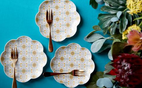 【有田焼】【其泉・簡易包装】くだものシリーズ れもん 銘々皿 2点 / 小皿 / 佐賀県 / 株式会社賞美堂本店 [41APAQ012]