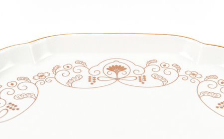 【有田焼】【其泉】ゆいからくさ 19cm プレート 金 2点 / 食器 / 佐賀県 / 株式会社賞美堂本店 [41APAQ022]