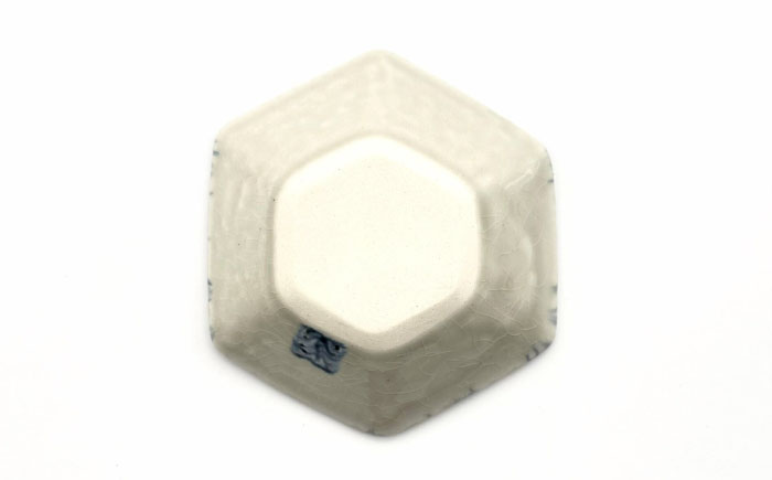 【有田焼】チェックブルー六角豆鉢2点セット 喜鶴製陶所 24to3 / 食器 / 佐賀県 / 株式会社西富陶磁器 [41APCJ011]