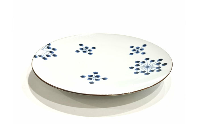 はなてん模様21cmプレート2点 副久製陶所 24to3 / 吉田焼 / 佐賀県 / 株式会社西富陶磁器 [41APCJ016]