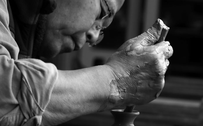 【唐津焼】朝鮮唐津四方花入 / 花瓶 / 佐賀県 / 大杉皿屋窯 [41ABAC005]